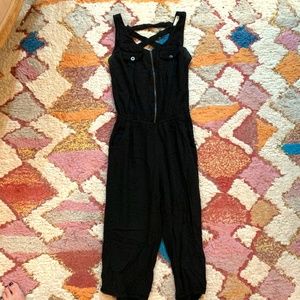 Zip-front midi jumpsuit, size S/M